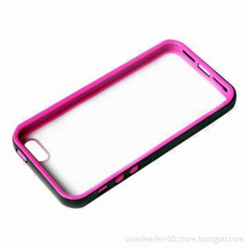 Hybrid Flexi Skin Covers for iPhone 5, with Bumper, Black Camera, Customized Logos, Anti-scratch